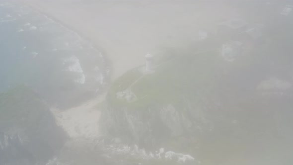 Aerial View of Nazimov Lighthouse on High Rocks