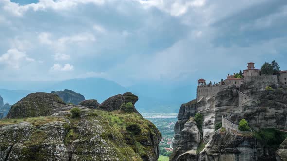 Timelapse of Meteora Monastery in Greece