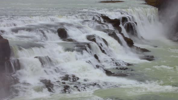 The Famous Gullfoss Waterfall in Iceland