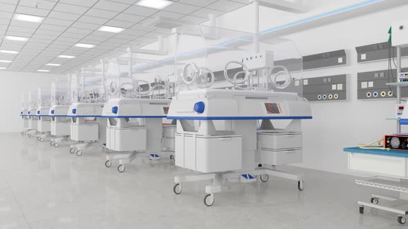 Special Baby Care Unit With Incubators For Newborn Of Premature Babies