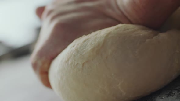 Close Up of Kneading Dough