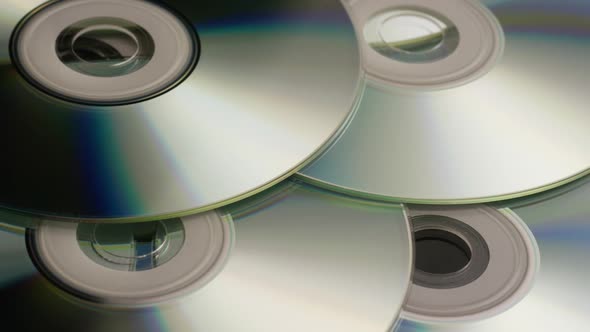 Rotating shot of compact discs - CDs 039