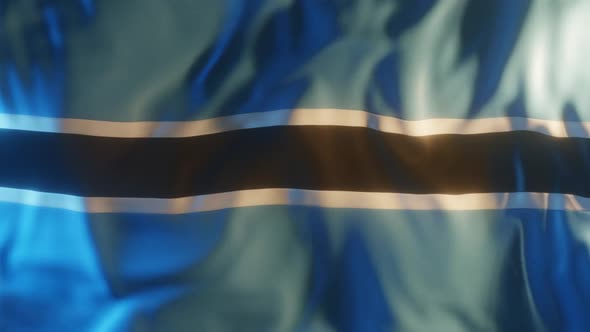 Botswana Flag with Edge Bump