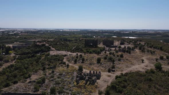 Ruins Ancient City on Hill