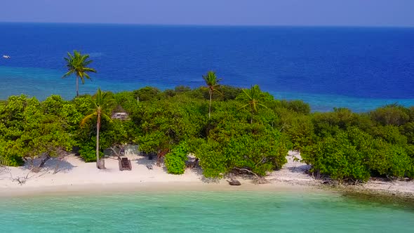 Close up tourism of coast beach by ocean with sand background before sunset