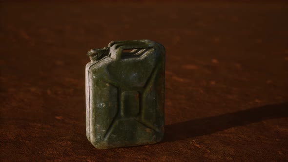 Old Rusty Fuel Canister in the Desert