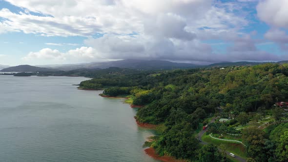 Flying Above Lake Arenal in Costa Rica