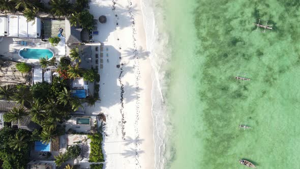 Zanzibar Tanzania  Aerial View of the Indian Ocean