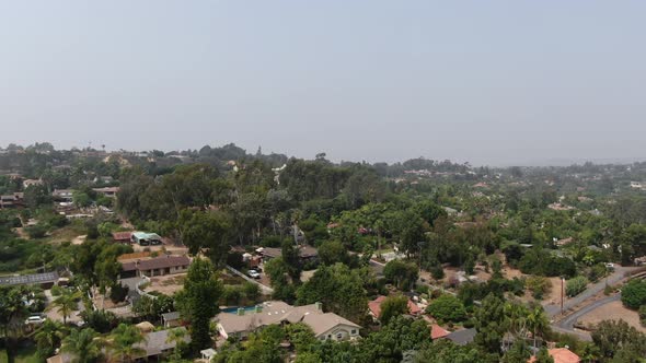 Thick Haze and Smog Over San Diego Due To Wildfire in California.