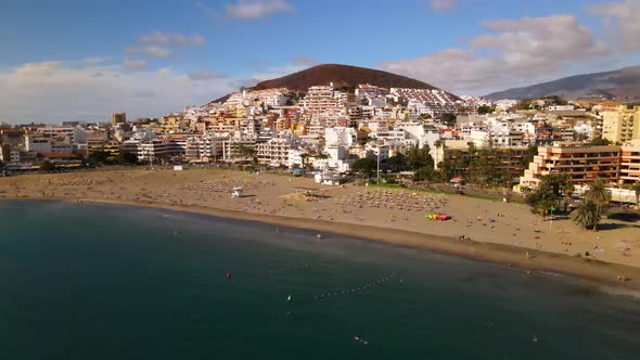 Playa de los Cristianos in Tenerife, Spain