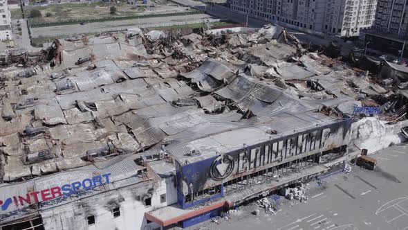 War in Ukraine Destroyed Shopping Center in Bucha