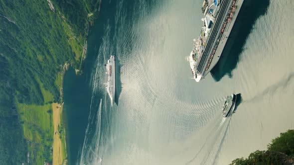 Vertical Shot Geirangerfjord Norway