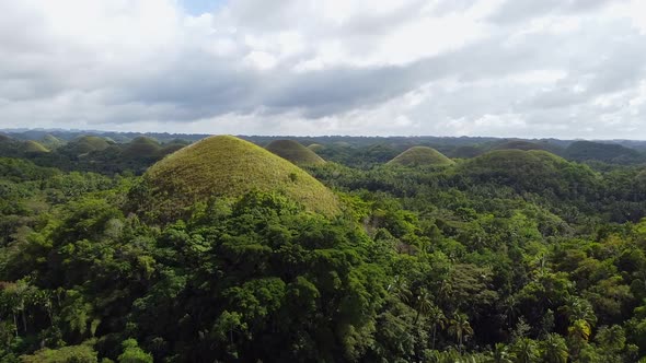 Aerial View Of Chocolate Hills Bohol Philippines