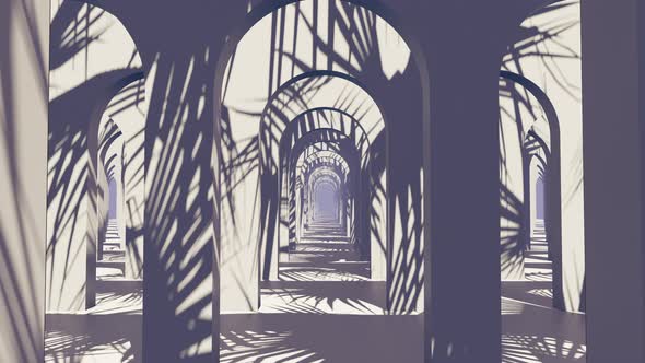 In To Door Abstract Pastel Color Geometry Tunnel 02 4K alt