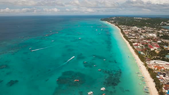 Tropical Beach with and Turquoise Sea