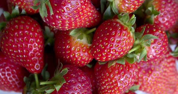 strawberries Close-Up,Rotating