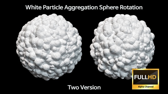White Particle Aggregation Sphere Rotation