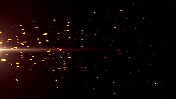 Abstract Fire Particles 3D Background