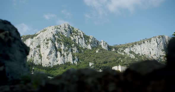 Beautiful view of the Monte Solaro, in Capri, in Italy, from an alternative prospective