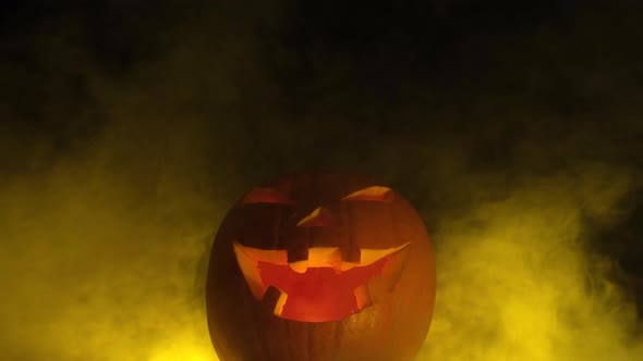 Halloween Grinning Scary Spooky Pumpkin