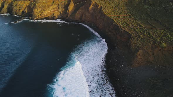 Incredible Mountain Scenery on the Ocean in the North of the Spanish Volcanic Island of Tenerife