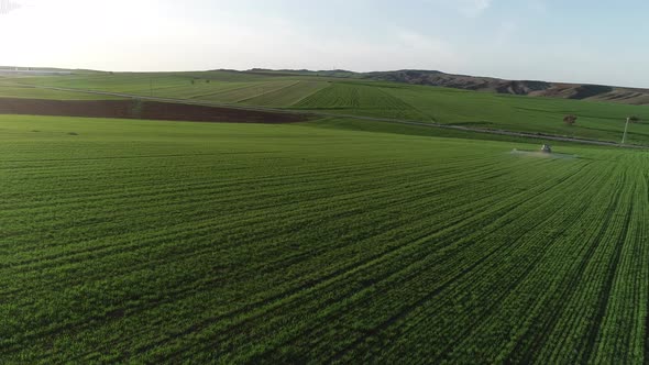 Field Irrigation with Tractor