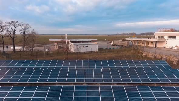 Solar farm in nature