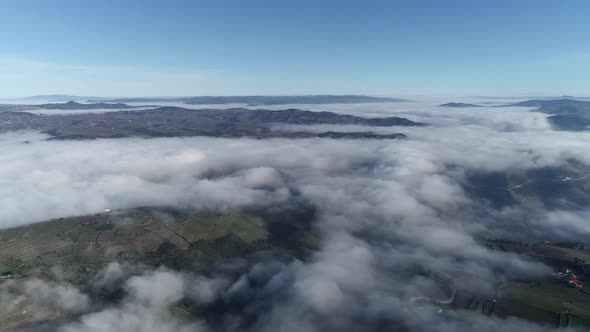 Clouds and Blue Sky Seen From Plane