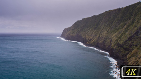 Atlantic Ocean Coastline on Azores Islands