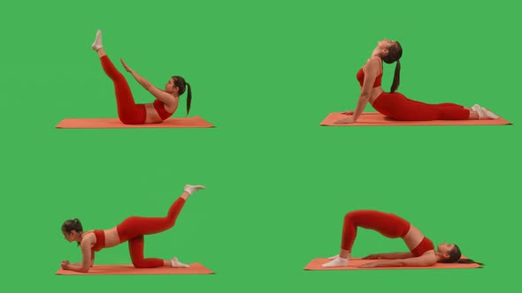 Workout on Green Screen Indoor