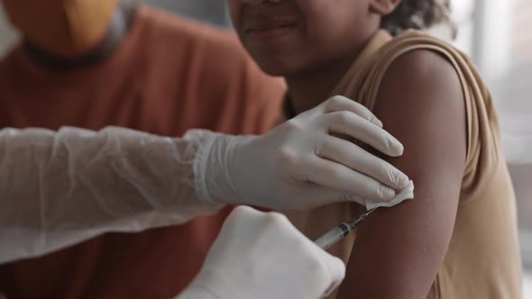 Vaccine Shot on Shoulder