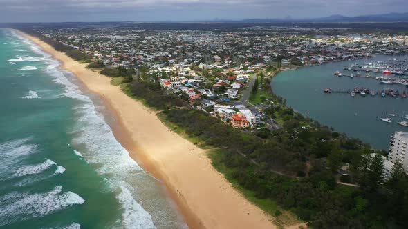 Sunshine Coast cloudy day, Mooloolaba, Alexandra Headland,Queensland Australia