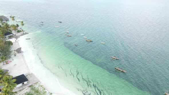 Indian Ocean Near the Shore of Zanzibar Tanzania