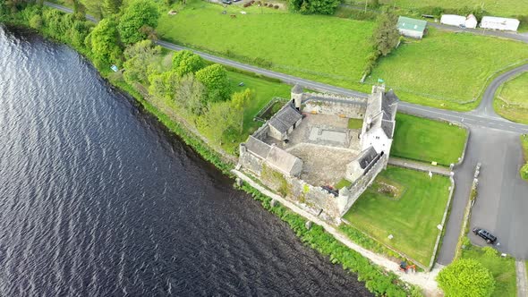 Aerial View of Parke's Castle in County Leitrim Ireland