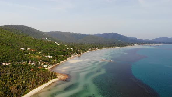 Beautiful high view of nature with sea ocean