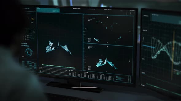 Doctor Examining Scanner Analysis Results To Assign Therapy For Ill Patient alt