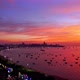 Aerial top view of of Pattaya beach in the evening and beautiful sunset sky  - VideoHive Item for Sale