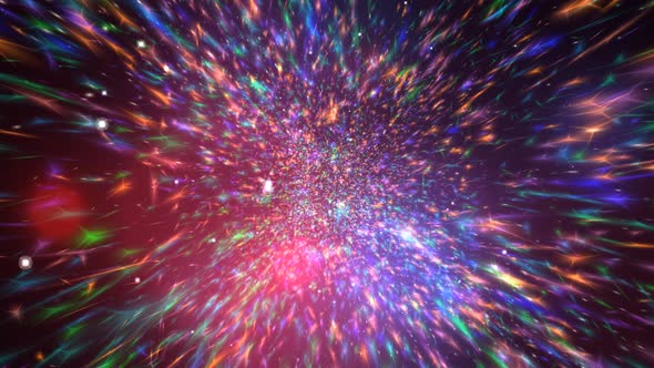 3D Deep Space Massive Particles Motion Background