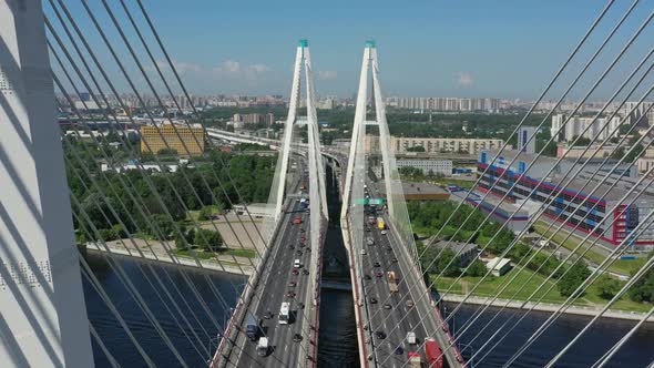 Cablestayed Bridge with Cars