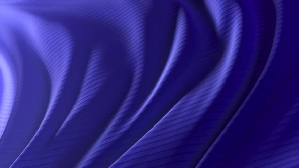 Animation of a Blue Developing Fabric with Stripes