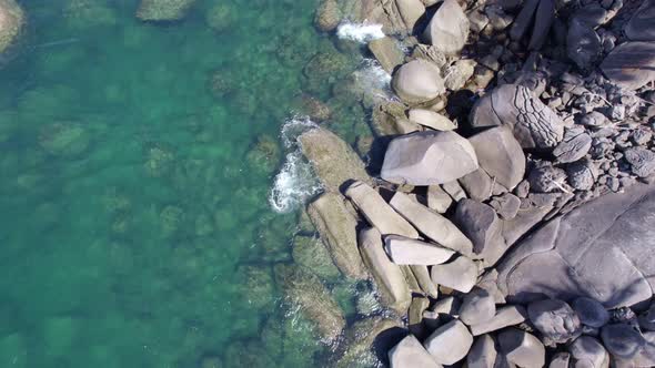 Aerial view of seashore in phuket thailand