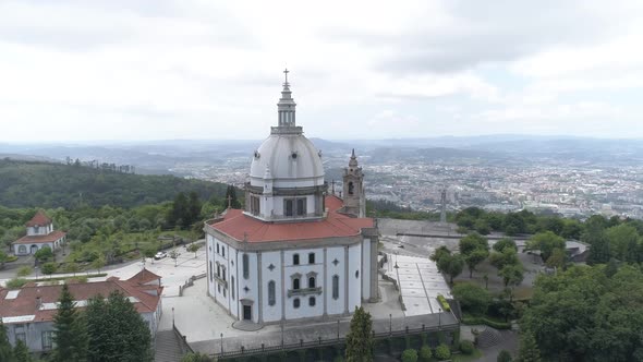 Sanctuary of Sameiro and City View. Braga, Portugal