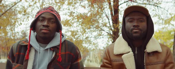 Portrait of Two African American Men in Park