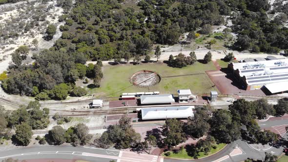 Aerial View of a Train Station in Australia