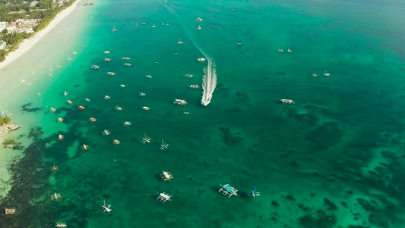 Boracay Island with White Sandy Beach, Philippines