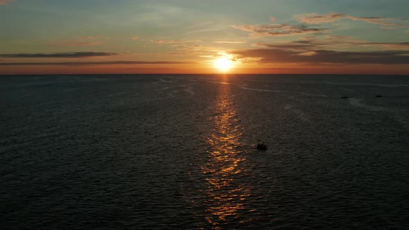 Cloudy Sky Over the Sea During Sunset