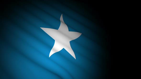 Somalia Flag Blowing in Wind