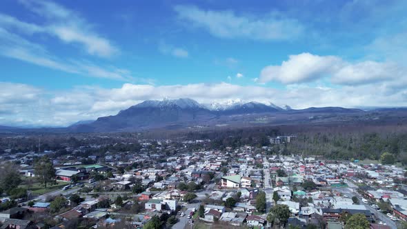 Pucon at Chilean Patagonia. Famous countryside city of Pucon Chile.
