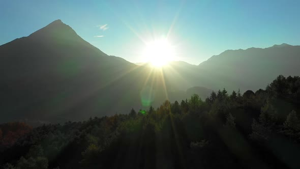 Sunrise and Mountains in Austria