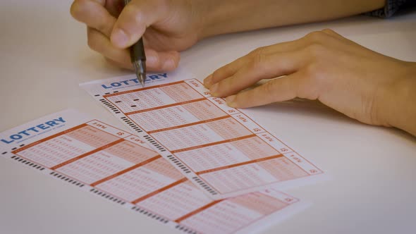 Woman Playing The Lottery